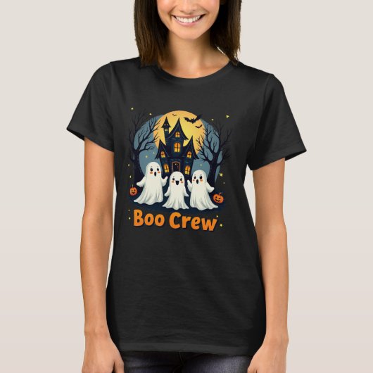 Boo Crew Ghost Kids Halloween T-Shirt (Vorderseite)