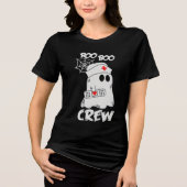 Boo Crew Ghost Nurse | Halloween Tri-Blend Shirt (Vorderseite)