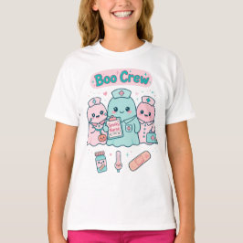 Boo Crew Gruselige Krankenschwester Geist Pastell  T-Shirt