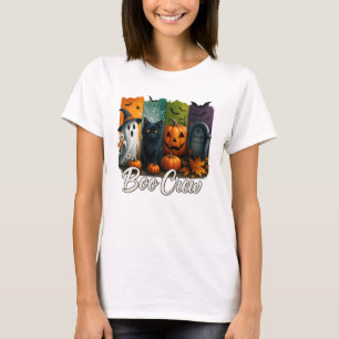 Boo Crew Halloween Black Cat T-Shirt