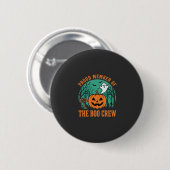 Boo Crew Halloween-Geist-Kürbis-Design_1 Button (Vorne & Hinten)