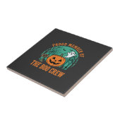 Boo Crew Halloween-Geist-Kürbis-Design_1 Fliese (Seite)