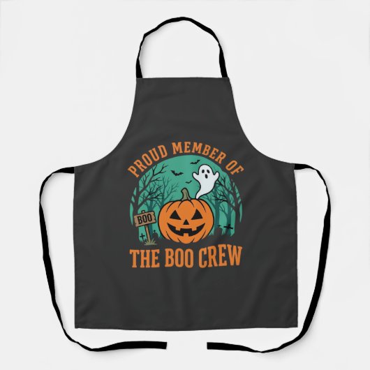 Boo Crew Halloween-Geist-Kürbis-Design_1 Schürze (Vorderseite)