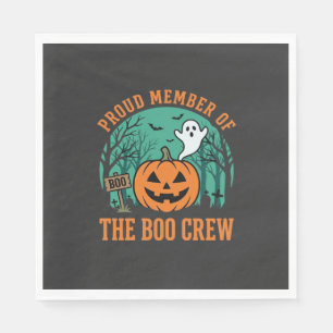 Boo Crew Halloween-Geist-Kürbis-Design_1 Serviette
