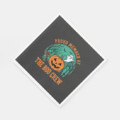 Boo Crew Halloween-Geist-Kürbis-Design_1 Serviette (Ecke)
