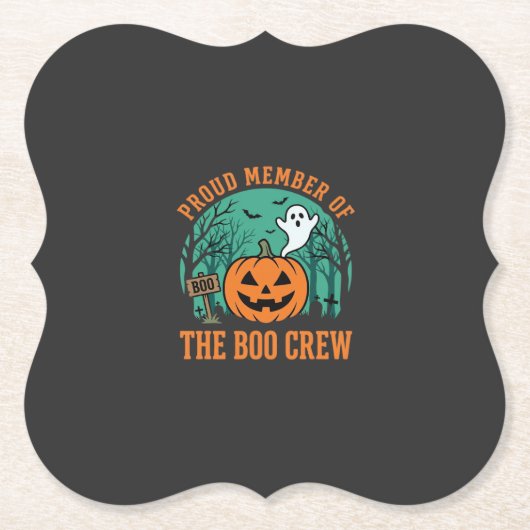 Boo Crew Halloween-Geist-Kürbis-Design_1 Untersetzer (Vorderseite)
