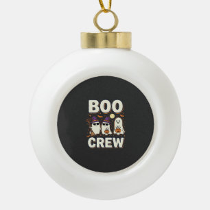 Boo Crew Halloween-Geister Vektor-Design_1 Keramik Kugel-Ornament