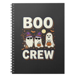 Boo Crew Halloween-Geister Vektor-Design_1 Notizblock