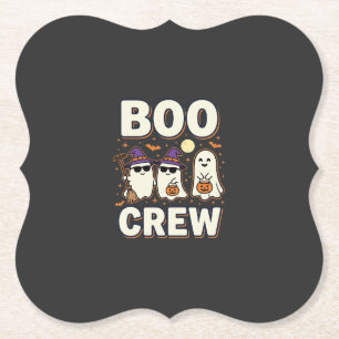 Boo Crew Halloween-Geister Vektor-Design_1 Untersetzer