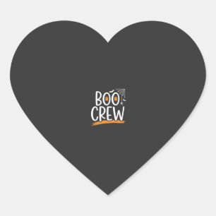 Boo Crew Halloween-Geisterdesign_1 Herz-Aufkleber