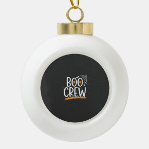 Boo Crew Halloween-Geisterdesign_1 Keramik Kugel-Ornament