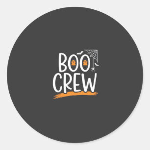 Boo Crew Halloween-Geisterdesign_1 Runder Aufkleber