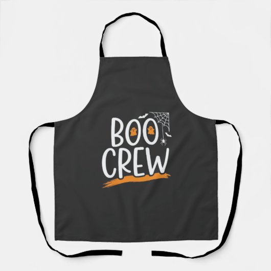 Boo Crew Halloween-Geisterdesign_1 Schürze (Vorderseite)