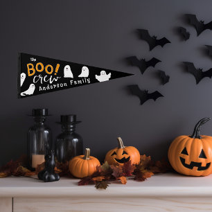 Boo-Crew   Halloween Ghosts Familienname Wimpel Fahne
