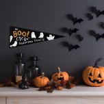 Boo Crew | Halloween Ghosts Family Name Wimpel Fahne<br><div class="desc">Background and text can be changed to any color desired. Add your choice of personalization. Perfect for dorm rooms, kids rooms and more. Makes a great statement piece on your wall behind your bed. Add some color to any kids room by changing background to any desired color. Also makes a...</div>