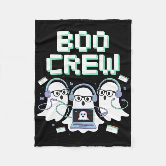 Boo-Crew Halloween IT-Help-Desk-Support-Steg Fleecedecke (Vorderseite)