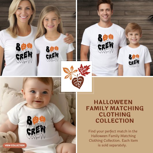Boo Crew Halloween Matching Familienkind Kleinkind T-shirt