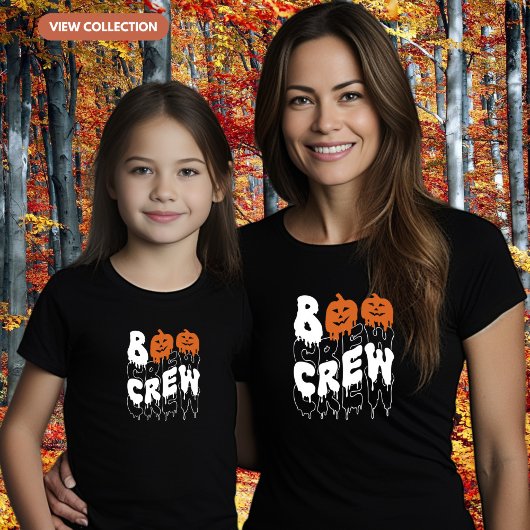 Boo Crew Halloween Matching Family Girls T-Shirt
