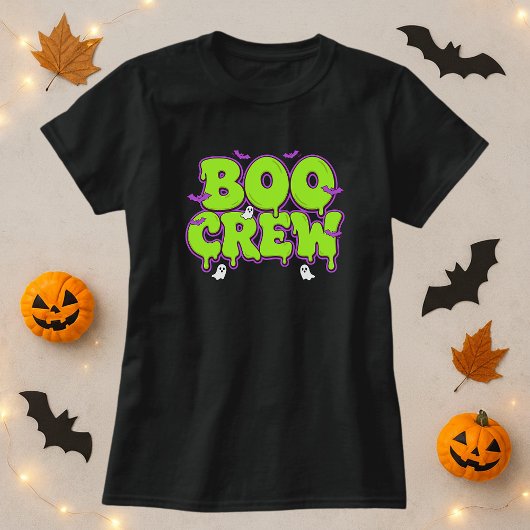 BOO CREW Halloween Slime Ghost Bat Halloween T-Shirt
