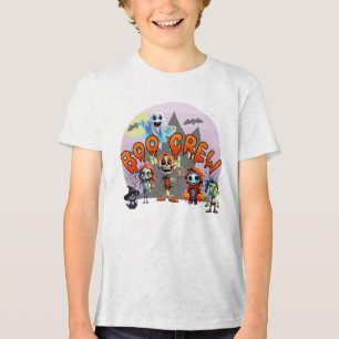 Boo Crew Halloween T - Shirt - Niedlich Spooky Squ