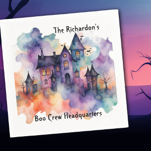 Boo Crew Hauptquartier Spukhaus Halloween Serviette