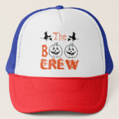 Boo Crew Hexches Pumpkins Truckerkappe (Vorderseite)
