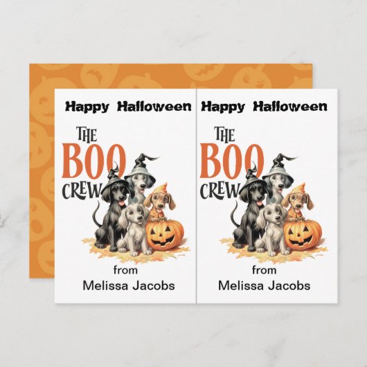Boo Crew Hogs School Party Halloween Card Postkarte (Vorne/Hinten)