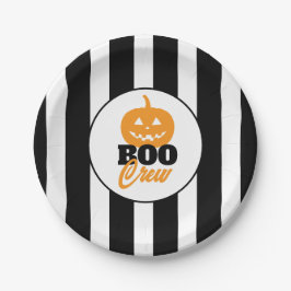 Boo Crew Jack O Lantern Halloween Party Pappteller