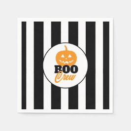 Boo Crew Jack O Lantern Halloween Party Serviette