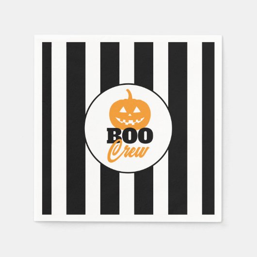 Boo Crew Jack O Lantern Halloween Party Serviette (Vorderseite)