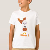 Boo Crew Kids Halloween T-Shirt - Ghaful Ghost Gra (Vorderseite)