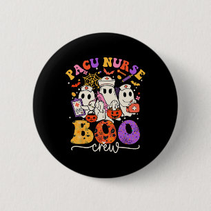 Boo Crew Kostüm Funny Nurse Ghost Halloween Button