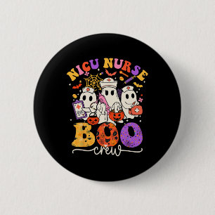 Boo Crew Kostüm Funny Nurse Ghost Halloween Button