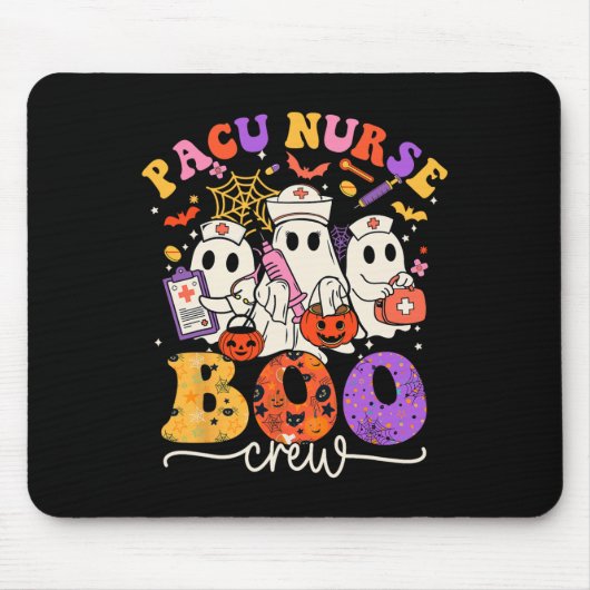 Boo Crew Kostüm Funny Nurse Ghost Halloween Mousepad (Vorne)