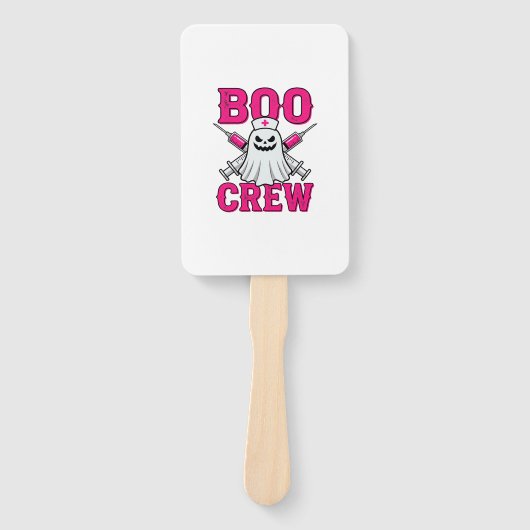 Boo Crew Krankenschwester Geist Halloween Fächer (Vorderseite)