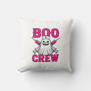 Boo Crew Krankenschwester Geist Halloween Kissen