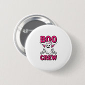 Boo Crew Krankenschwester Geist Halloween Vektor D Button (Vorne & Hinten)