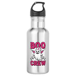 Boo Crew Krankenschwester Geist Halloween Vektor D Edelstahlflasche