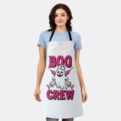 Boo Crew Krankenschwester Geist Halloween Vektor D Schürze (Getragen)