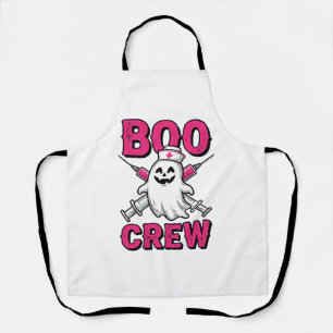 Boo Crew Krankenschwester Geist Halloween Vektor D Schürze
