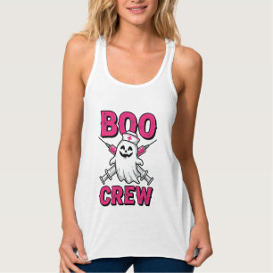 Boo Crew Krankenschwester Geist Halloween Vektor D Tank Top