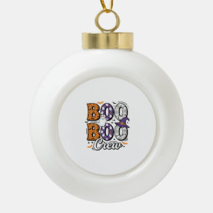 Boo Crew Krankenschwester Halloween Vintage Shirt Keramik Kugel-Ornament