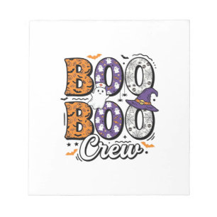 Boo Crew Krankenschwester Halloween Vintage Shirt  Notizblock