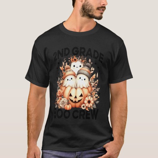 Boo Crew Lehrerinnen 2. Klasse Frauen Herbst Hallo T-Shirt (Vorderseite)