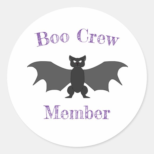 Boo Crew Member Bat Sticker Set (Vorderseite)