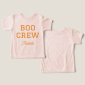 Boo Crew Mit Monogramm Halloween (Design Vorderseite & Rückseite)