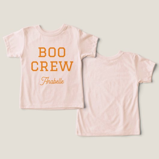 Boo Crew Mit Monogramm Halloween (Design Vorderseite & Rückseite)