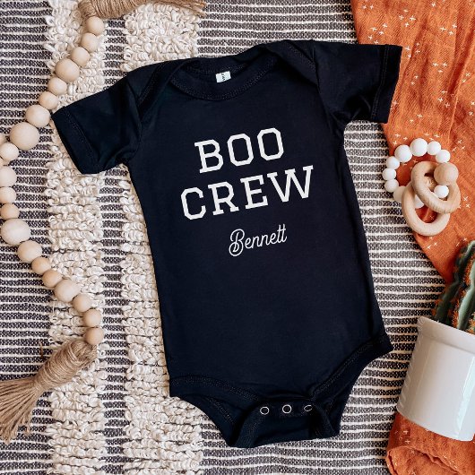 Boo Crew Mit Monogramm Halloween Baby Strampler