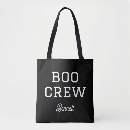 Boo Crew Mit Monogramm Halloween Tasche (Vorderseite)