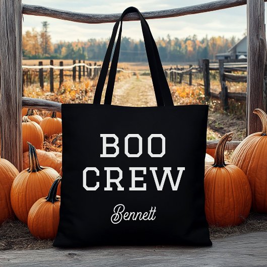 Boo Crew Mit Monogramm Halloween Tasche
